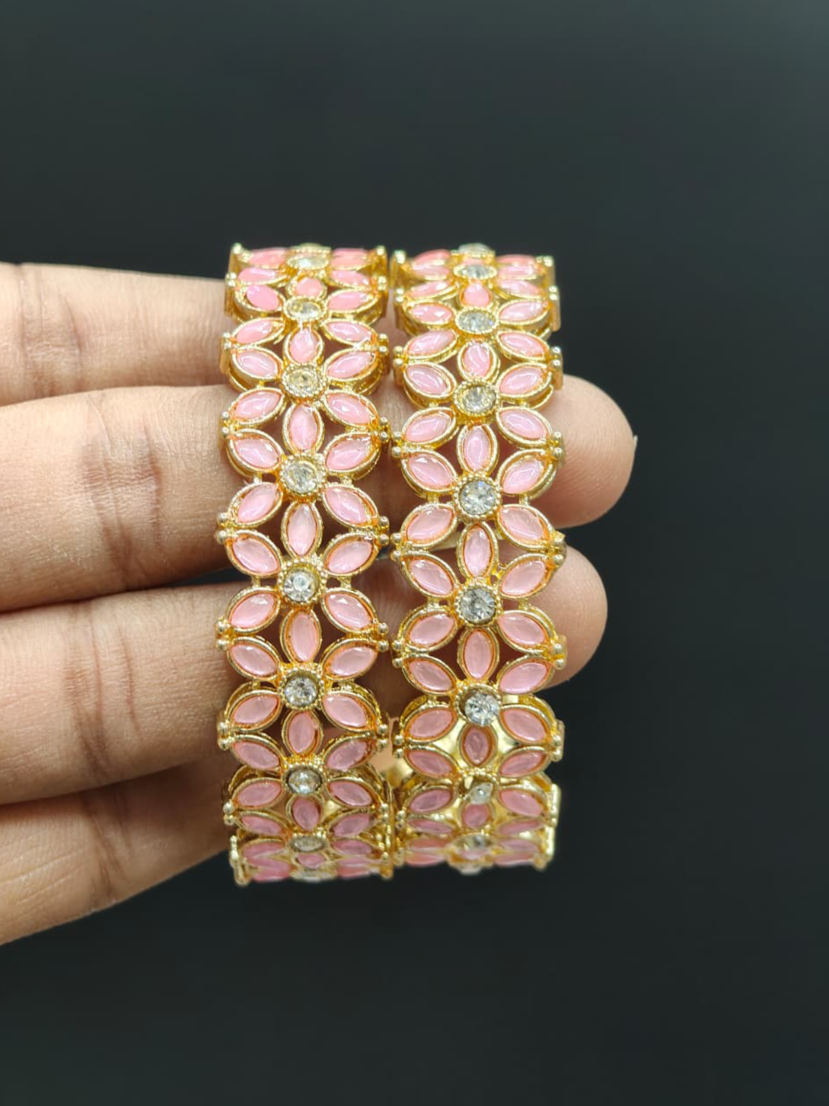 Blush Floral Bangle