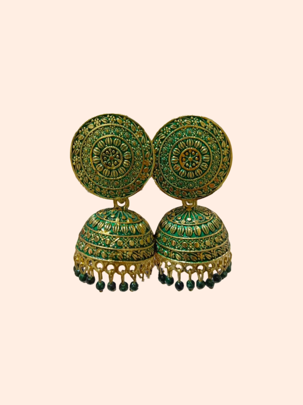 Green Temple Jhumka