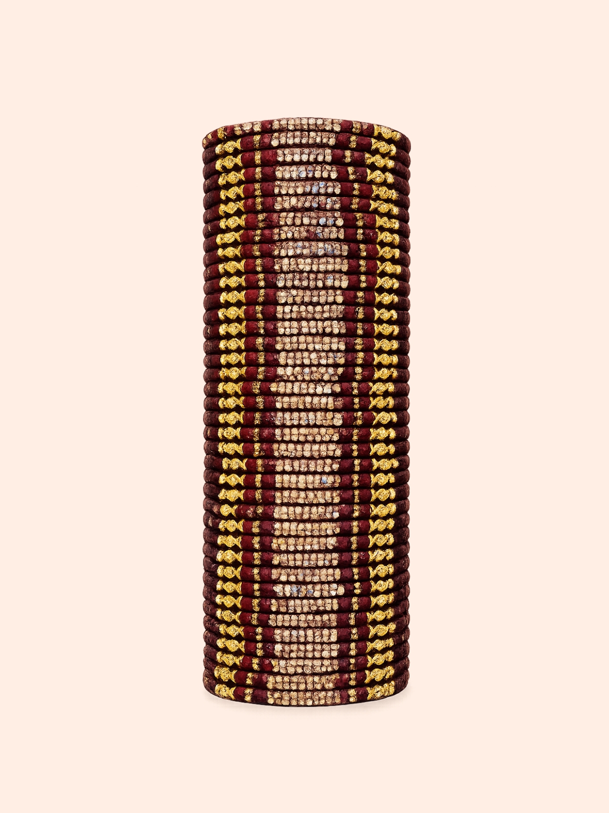 Burgundy Gold Heritage Bangles